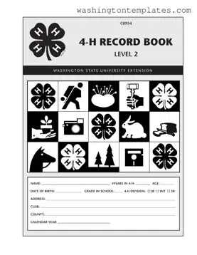 Get Washington 4 H Record Book Template in PDF