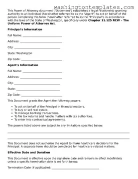 Legal Washington Power of Attorney Form