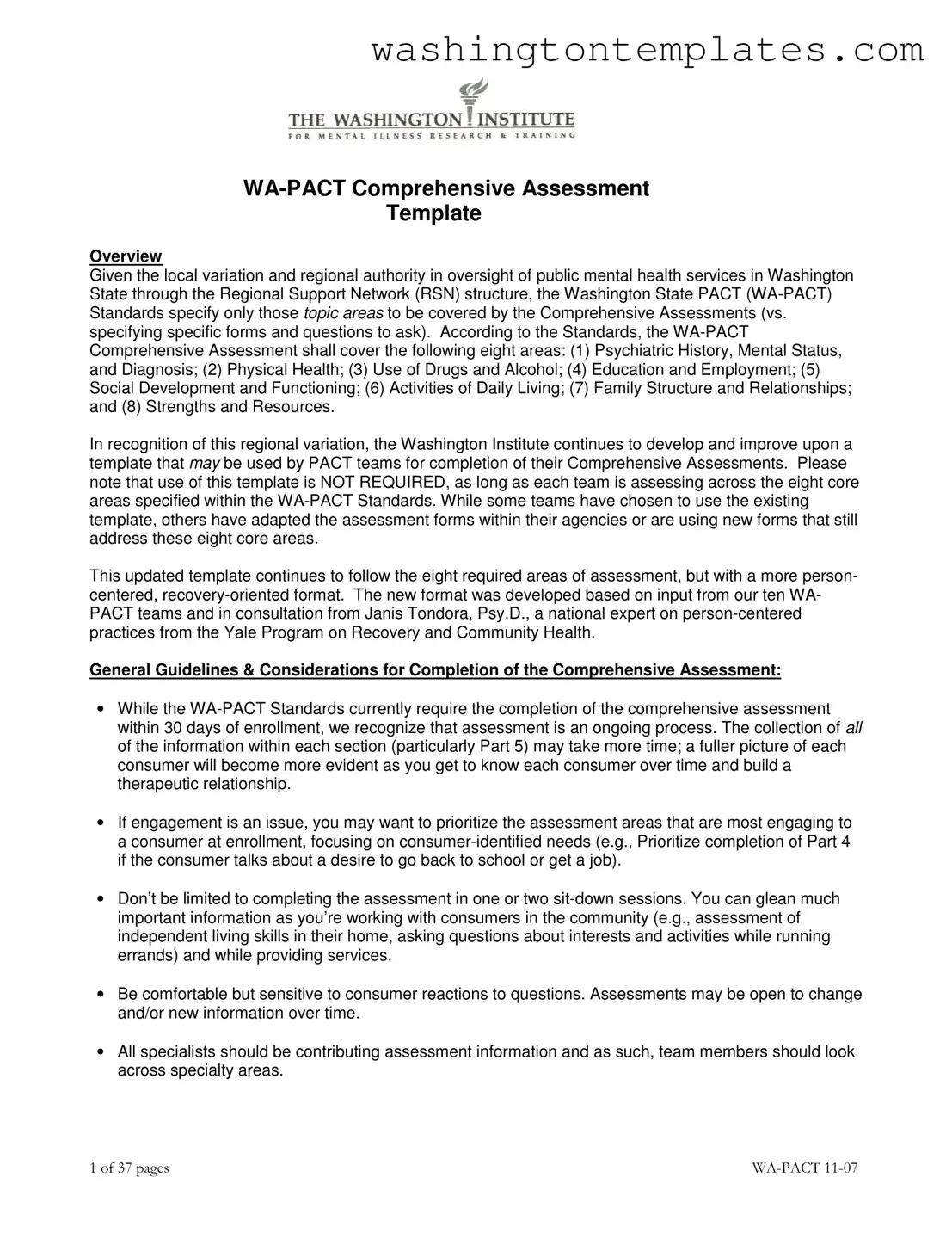 Get Washington Pact Template in PDF